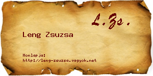 Leng Zsuzsa névjegykártya